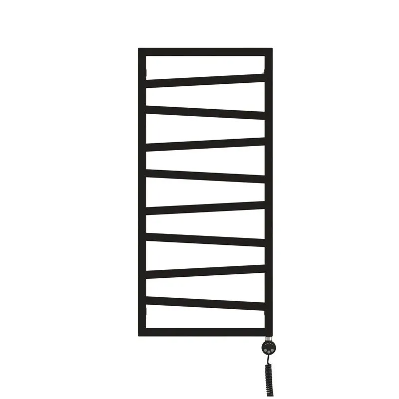 Elektriskais dvieļu žāvētāja stienis Terma ZigZag, metāliski melna krās., 50 cm x 107 cm, 400 W