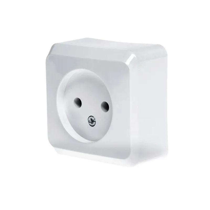 Kontaktligzda Schneider Electric Prima WDE001000, rozete bez zemējuma, balta