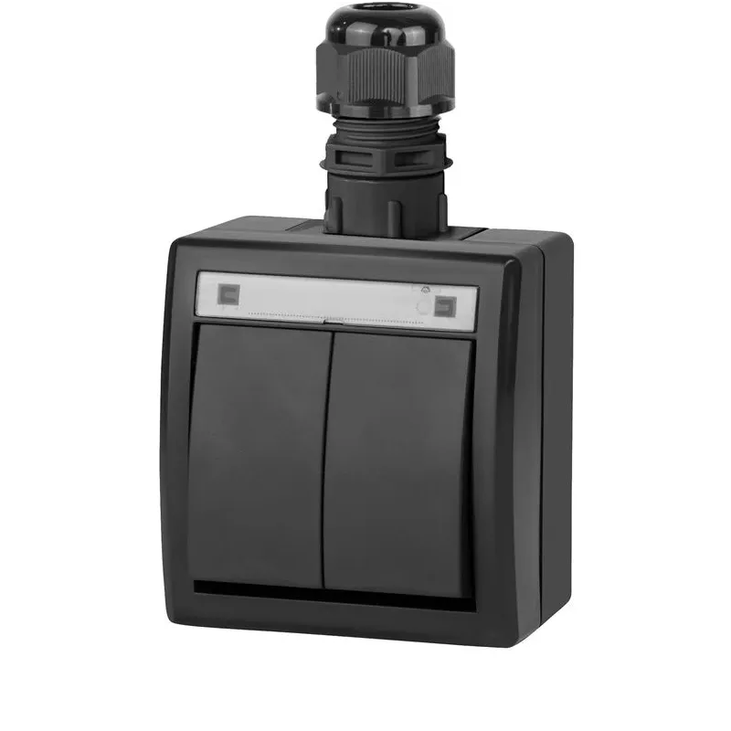 Slēdzis Elektro-Plast Aquant, 2 kl, antracīta