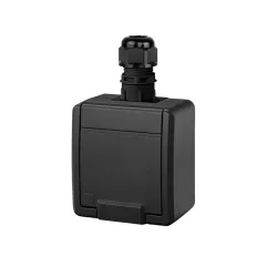Socket 5044-67 ip65 aquant black
