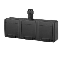 Trīsvietīgs kontaktligzdas ELEKTRO-PLAST AQUANT. IP65