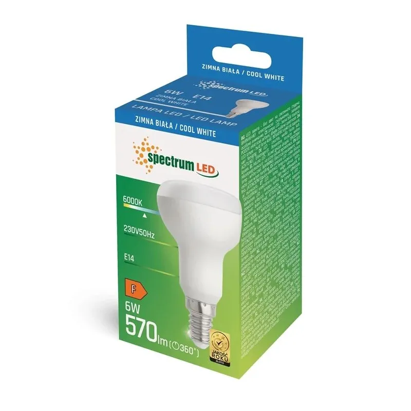 Spuldze Spectrum LED, R50, 6000 °K, E14, 6 W, 485 lm