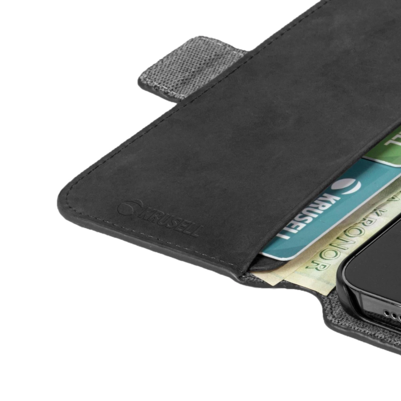 Krusell Leather PhoneWallet Apple iPhone 13 Pro black ,62395,