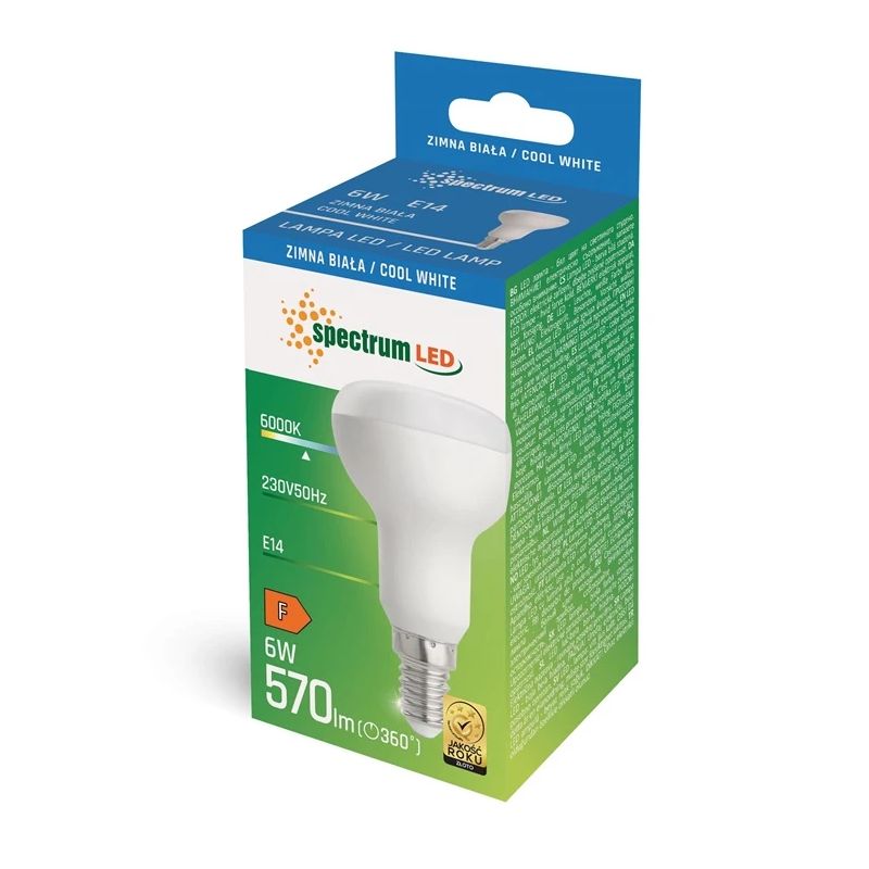 Spuldze Spectrum LED. E14 R50 6W 860 FR 485LM