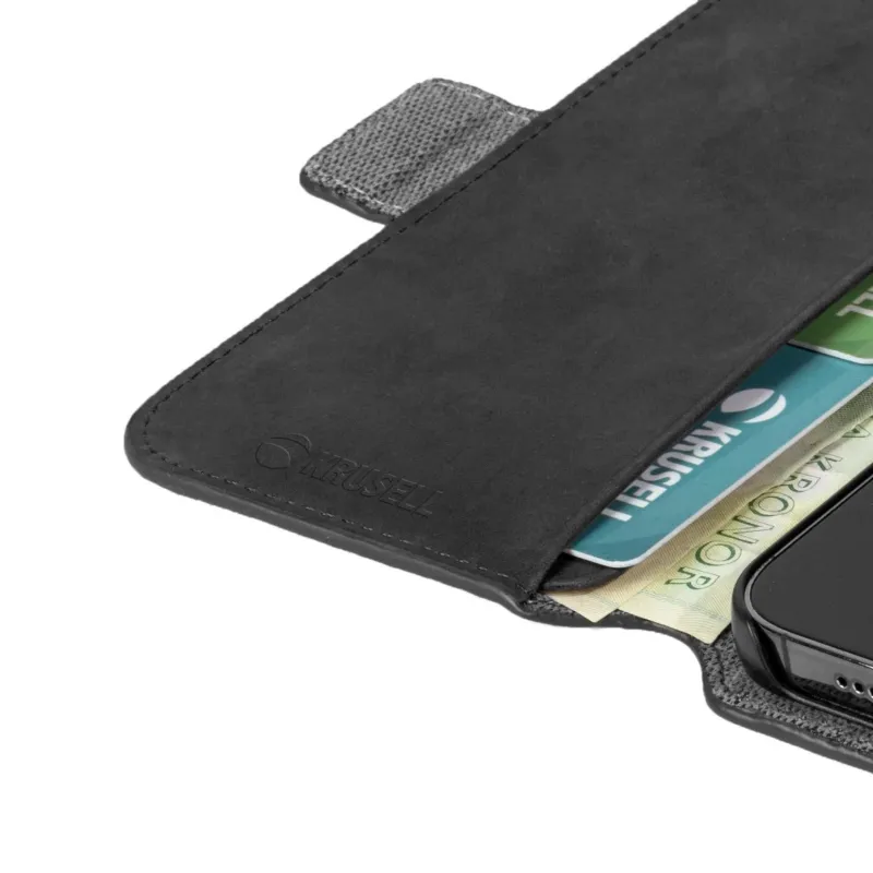 Krusell Leather PhoneWallet Apple iPhone 13 Pro Max black ,62396,