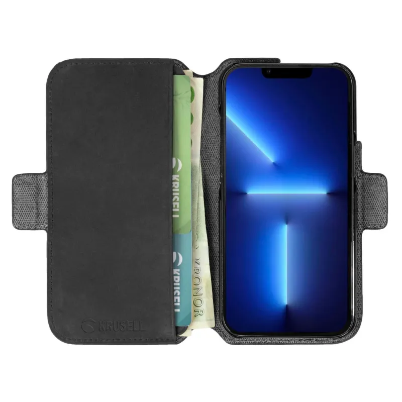 Krusell Leather PhoneWallet Apple iPhone 13 Pro Max black ,62396,