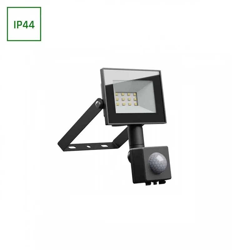 Prožektors ar kustības sensoru, stiprināms pie sienas Spectrum, 750 lm, 4000 °K, IP44, melna