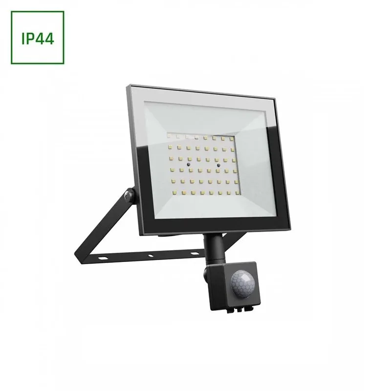 Prožektors ar kustības sensoru, stiprināms gan pie griestiem, gan sienas Spectrum, 4300 lm, 4000 °K, IP44, melna