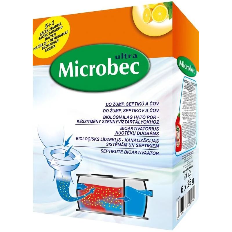 Bioaktivators notekūdeņu tvertnēm Bros Microbec. 0.15 l