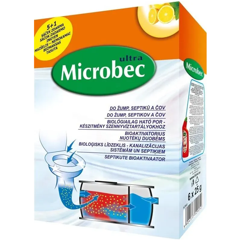 Bioaktivators notekūdeņu tvertnēm Bros Microbec, 0.15 l