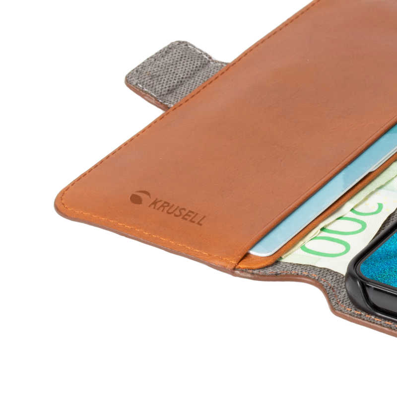 Krusell Leather PhoneWallet Samsung Galaxy S22+ cognac ,62468,