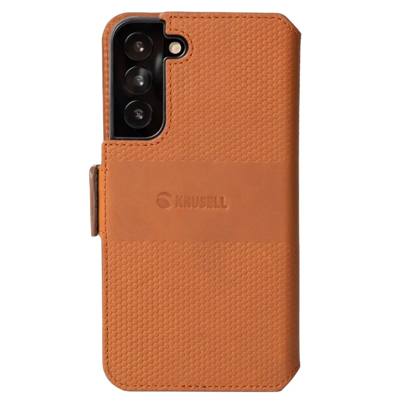 Krusell Leather PhoneWallet Samsung Galaxy S22+ cognac ,62468,