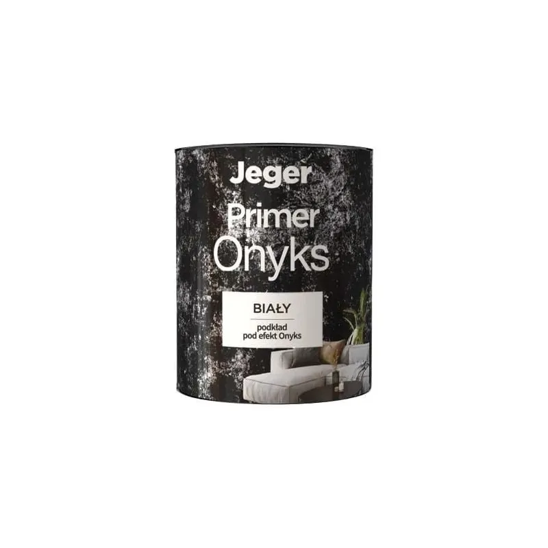 Grunts, sienas Jeger Onyks Primer White, balta, 1 l