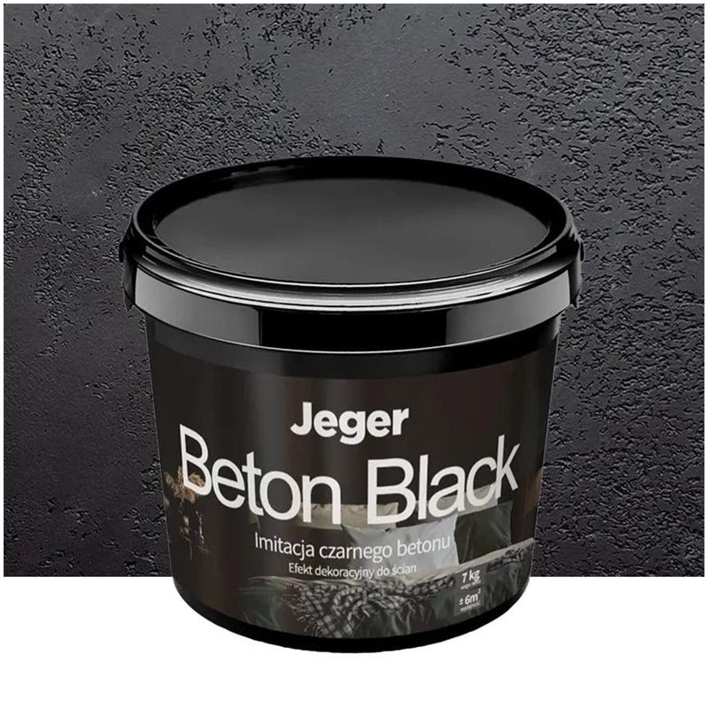 Dekoratīvais apmetums Jeger Beton, melns, 7 kg