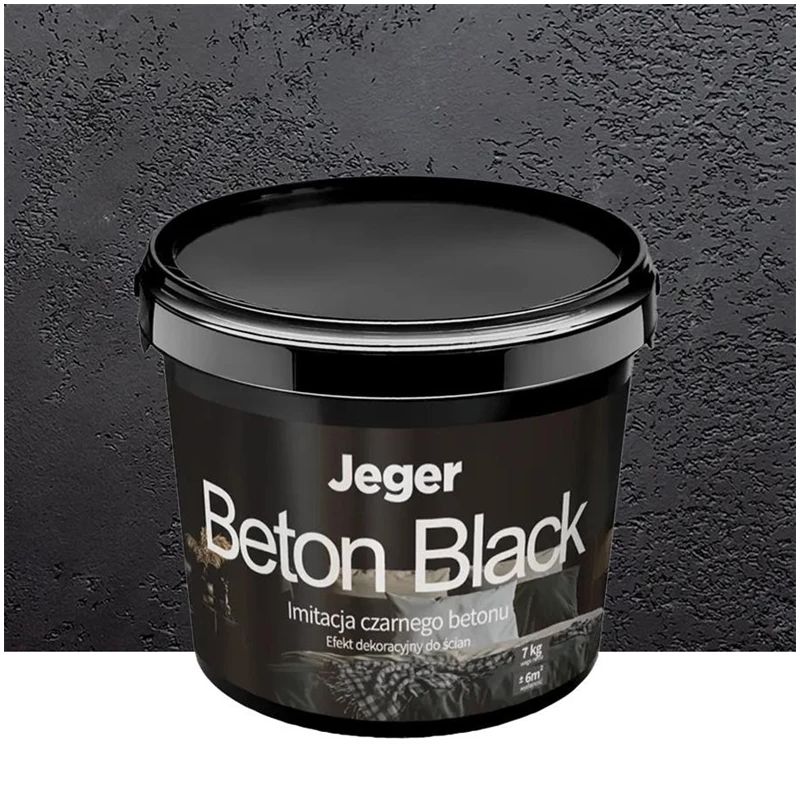 Dekoratīvais apmetums Jeger Beton, melns, 7 kg
