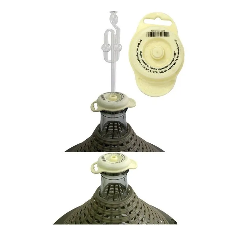 Pudeles korķis Biowin KB57, 57 mm, balta krās.