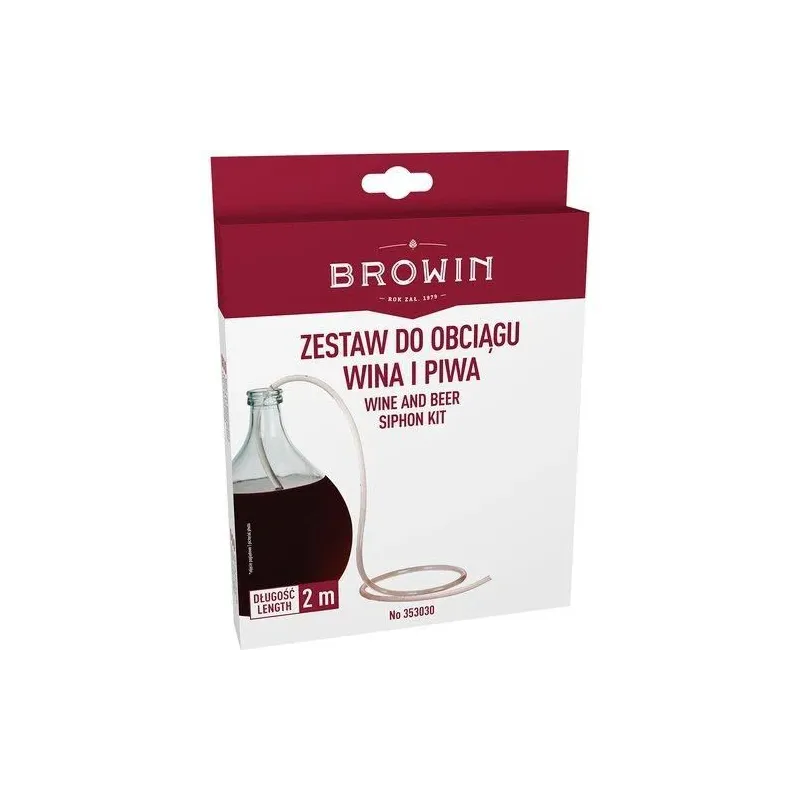 Vīna pārvades šļūtene Biowin WW-353030, caurspīdīga krās.