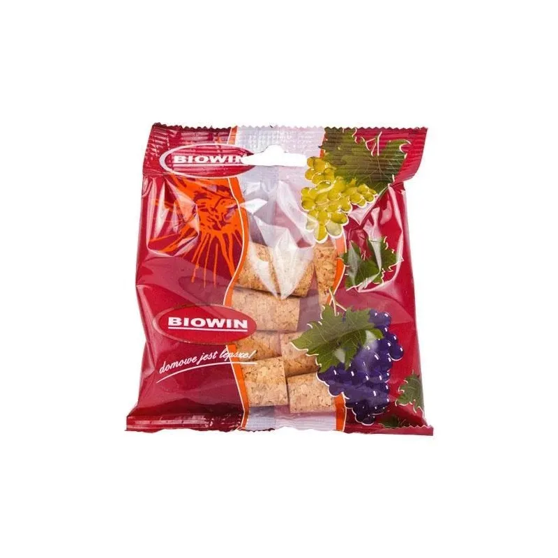 Pudeles korķis Biowin 652201, 21 mm, gaiši brūna, 10 gab.