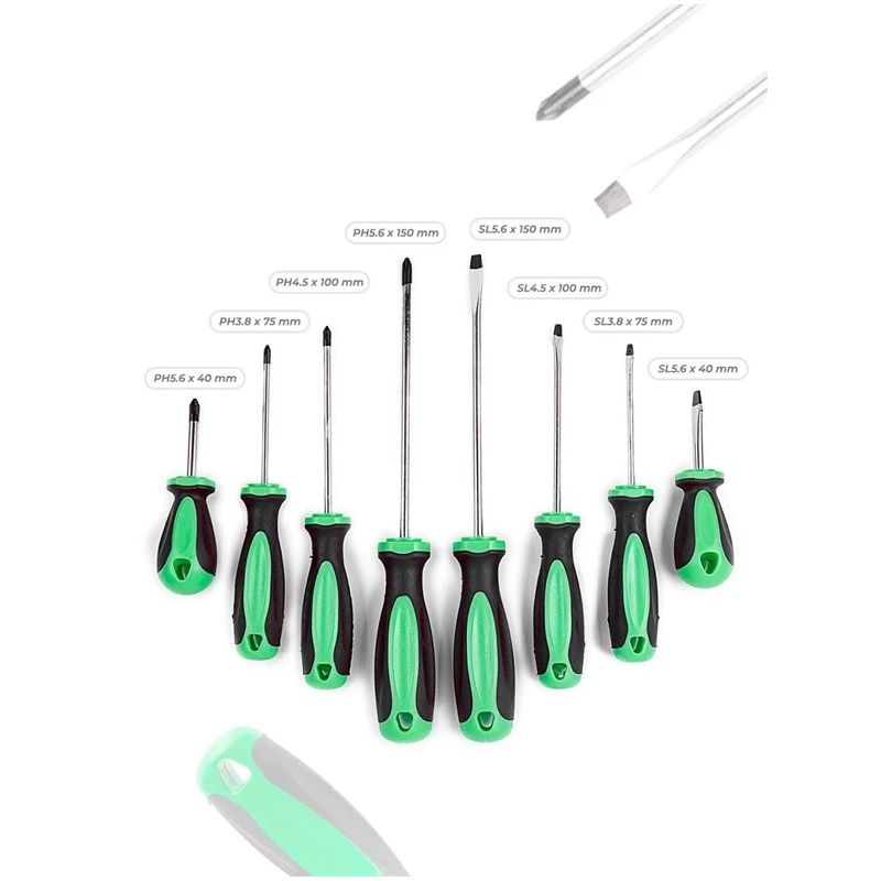 Skrūvgriežu komplekts WMC Tools. 150 mm. 8 gab.