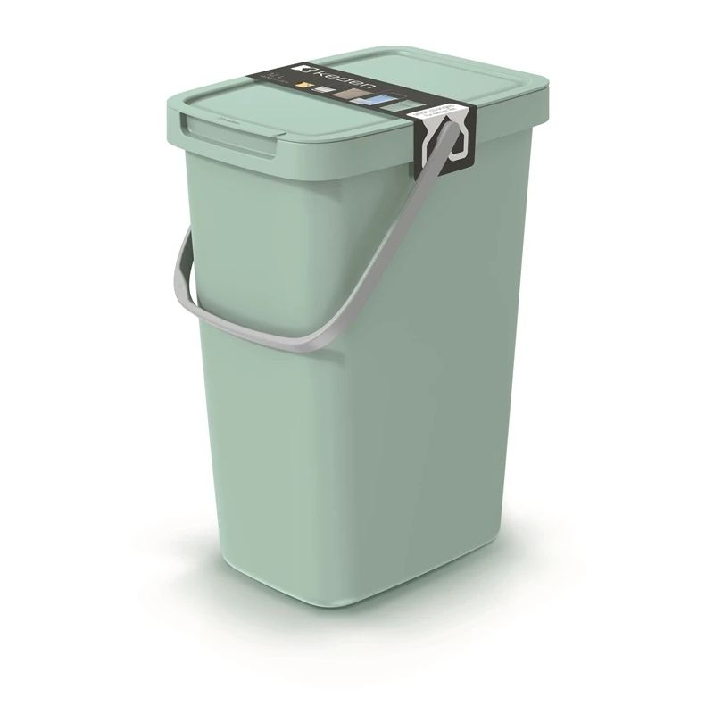 Waste bin sofrt green 12l