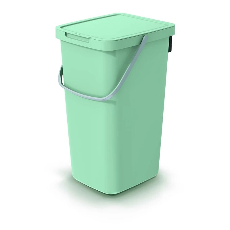Waste bin soft green 25l