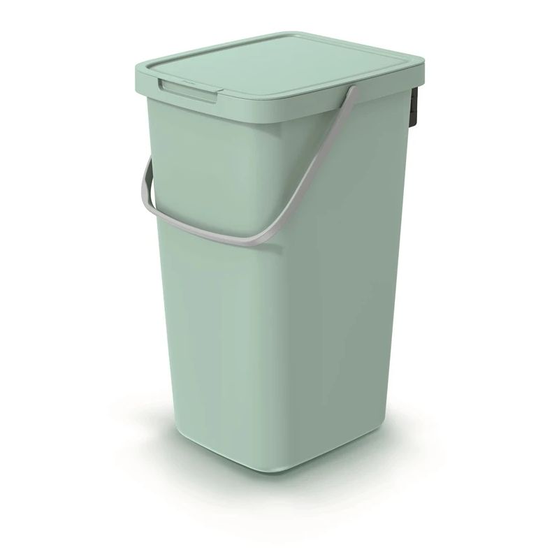 Waste bin soft green 25l