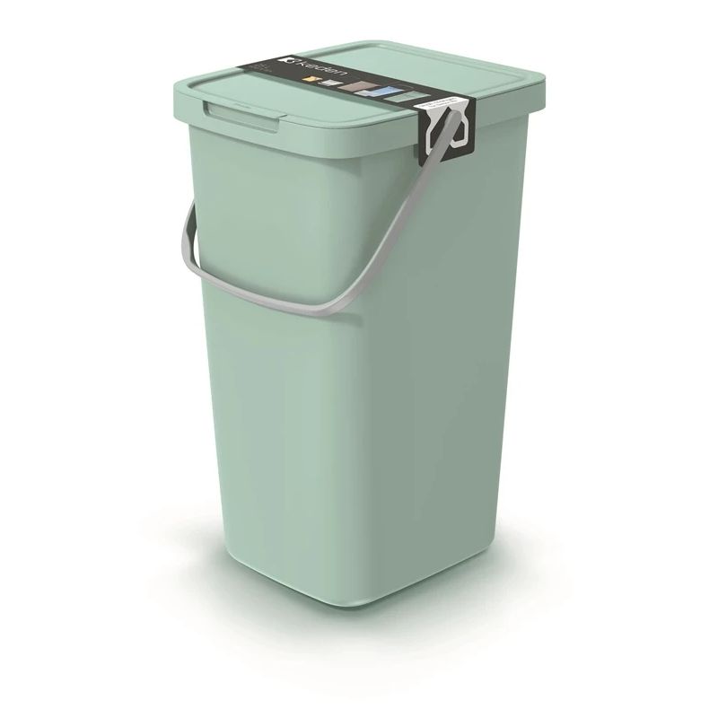 Waste bin soft green 25l