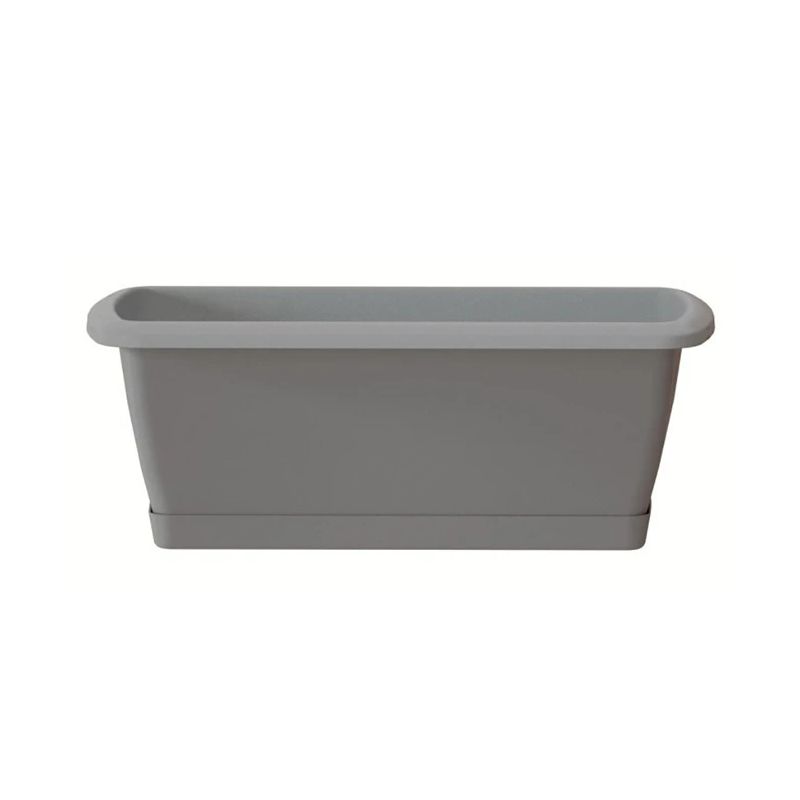 Balkona kaste 60cm ar paliktni pelēka