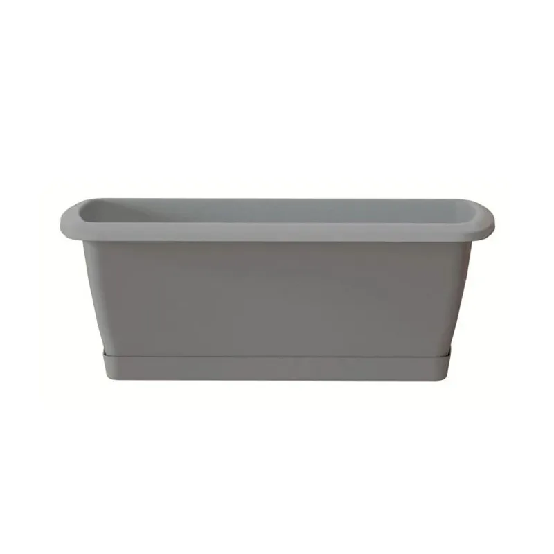 Ziedu kaste Prosperplast Respana ISE600P, plastmasa, 60 cm x 18.4 cm, pelēka krās.