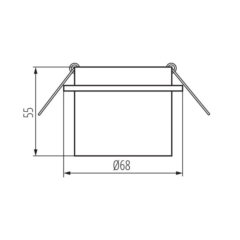 Iebūvēta lampa Kanlux Spag S. 35W. GU10. melna-dzeltena