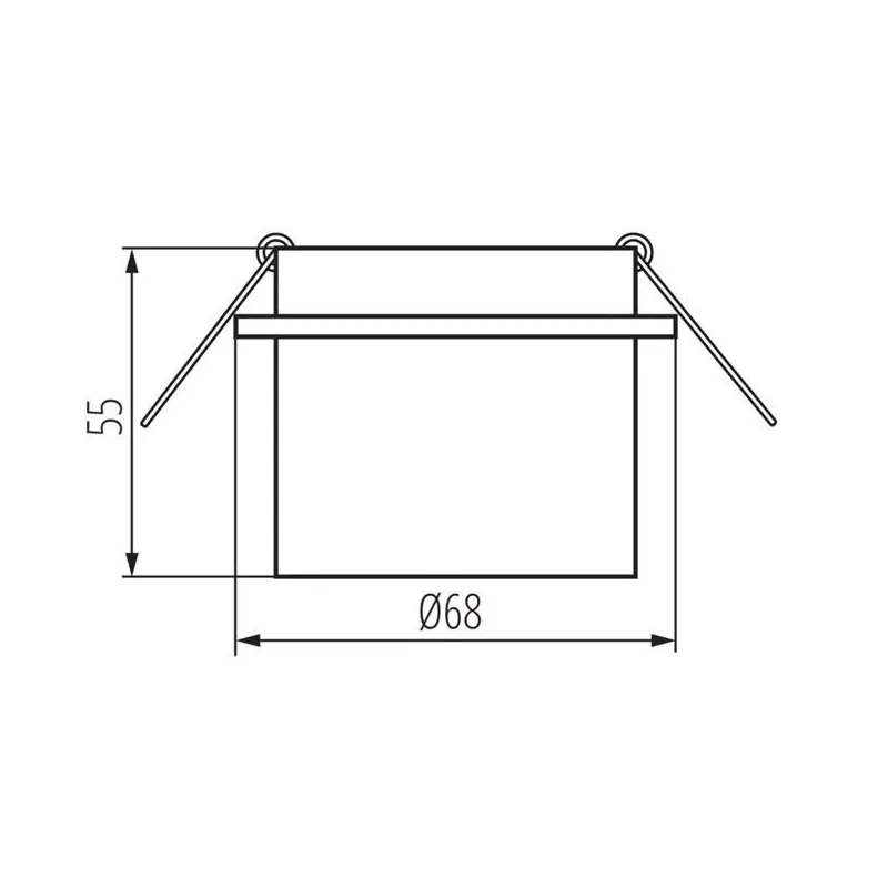Lampa padziļinājums Kanlux Spag S, GU10, melna krās.-dzeltena krās.