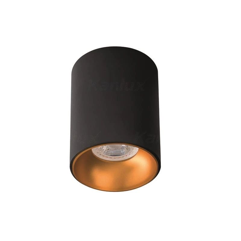 Lebūvēta lampa Kanlux Riti. 25W. GU10. melna-dzeltena