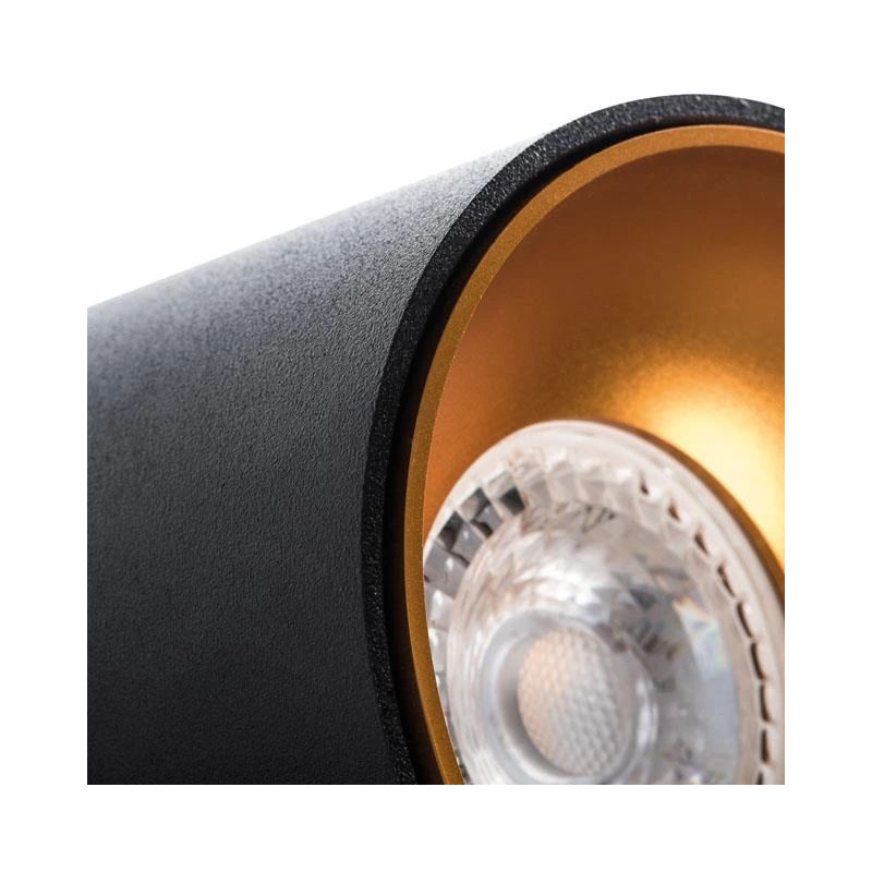 Lebūvēta lampa Kanlux Riti. 25W. GU10. melna-dzeltena