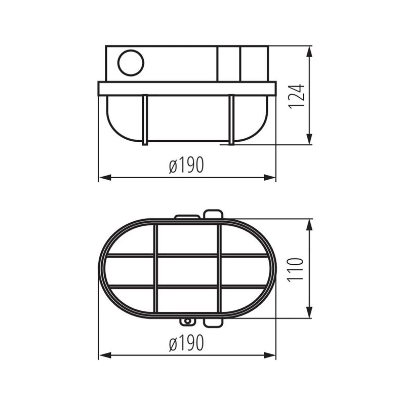 Lampa Kanlux HERMI 70524. 100W. E27. IP54. balta