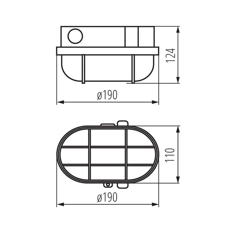 Āra griestu lampa Kanlux Hermi, 100W, E27, IP54, balta krās., 11 cm x 12.4 cm