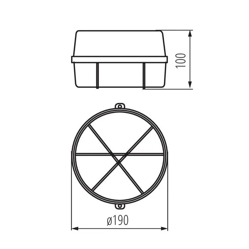 Õue laevalgusti Kanlux Ines, 100W, E27, IP43, valge v., 19 cm x 10 cm