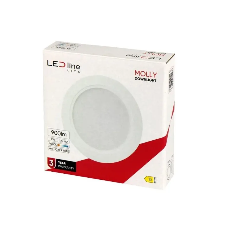 Recessed led light molly 40k 9w 900lm
