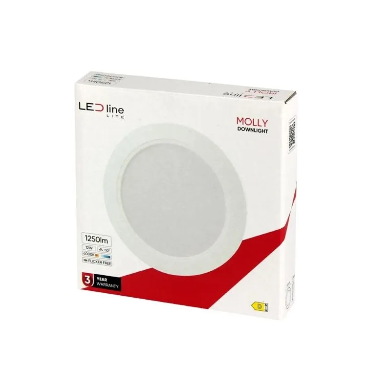 Lampa padziļinājums LED Line Molly, 4000°K, LED, balta krās.