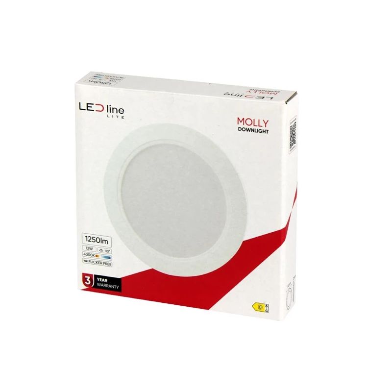 Iebūvēta lampa LED Line MOLLY. 12W. 4000°K. LED. balta