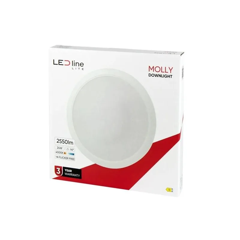 Šviestuvas įleidžiamas LED Line Molly, 4000°K, LED, balta sp.
