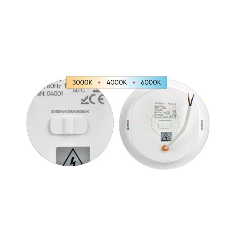 Lampa padziļinājums LED Line Molly, 3000-6000°K, LED, balta krās.