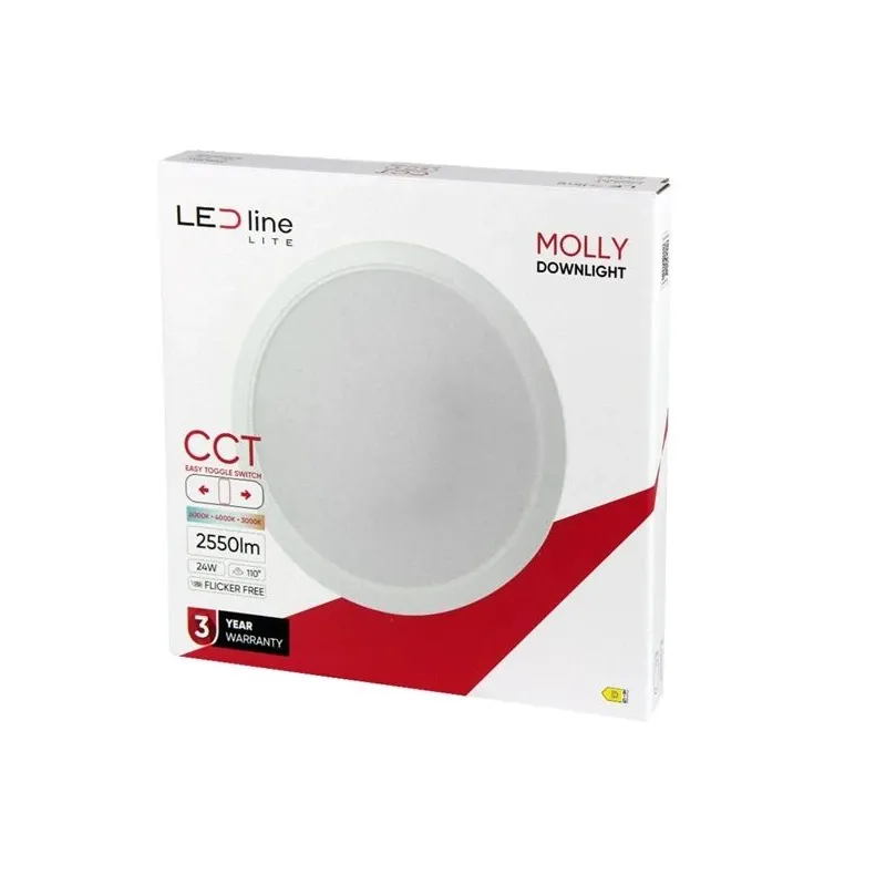 Светильник врезной LED Line Molly, 3000-6000°К, LED, белый цв.