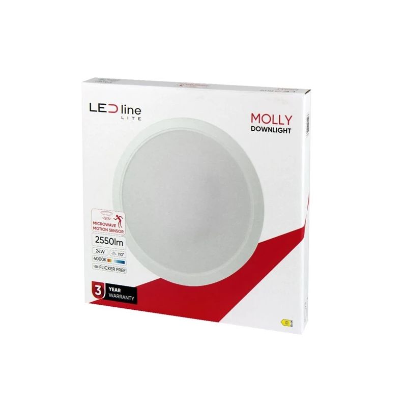 Iebūvēta lampa LED Line MOLLY. 24W. 4000°K. LED. balta