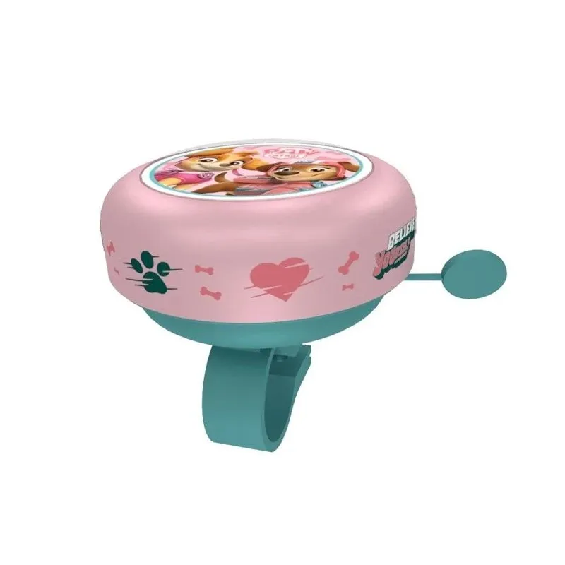 Velosipēda zvans Paw Patrol, plastmasa-metāls, rozā krās.