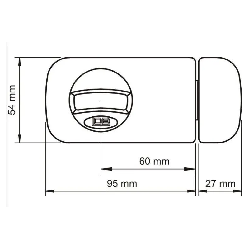 Papildus slēdzene, ārdurvju Lob TB61, metāls