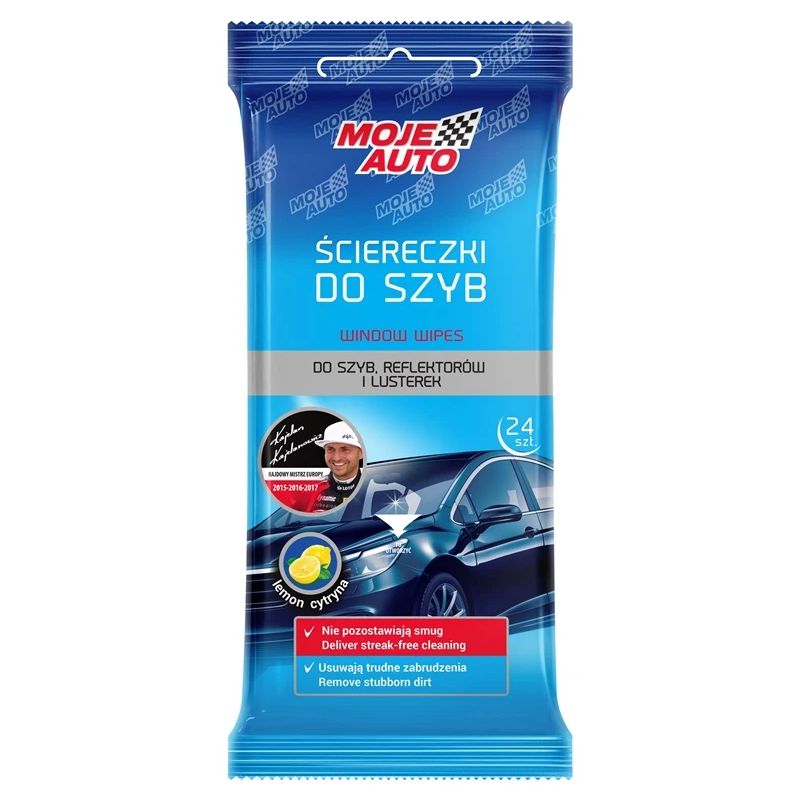 Mitrās salvetes auto tīrīšanai Moje Auto. 24gab.
