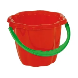 Ведро для песочницы N02, красный цв.-зеленый цв., 230 мм x 210 мм