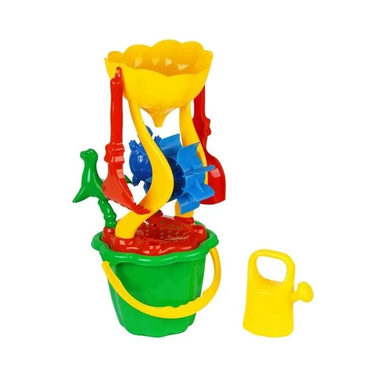 Smilšu kastes rotaļlietu komplekts N08, daudzkrāsaina, 7 gab.