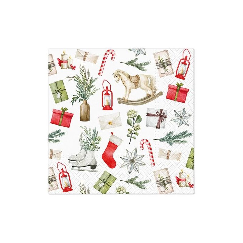 Ziemassvētku papīra salvetes. 330 mm x 330 mm. 20 gab.