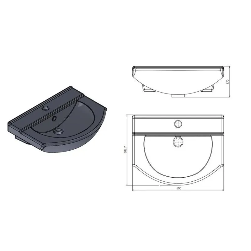 Vannas istabas skapis ar izlietni Deftrans Mykonos, balta krās., 25 cm x 50 cm x 76 cm